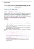 BUS 303 Week 4 Assignment, Performance Appraisal Paper 1 (04 Pages with References)