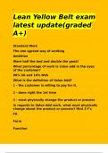 Lean Yellow Belt exam latest update&lpar;graded A&plus;&rpar;