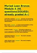 Myriad Lean Bronze Module 4 &lpar;46 questions&lpar;SOLVED&rpar; already graded A&plus;&rpar;&period;