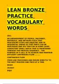 LEAN BRONZE PRACTICE VOCABULARY WORDS&period;