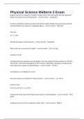 Physical Science Midterm 2 Exam