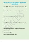 CRCR Certification&semi; QUESTIONS AND ANSWERS  100&percnt; SOLVED 