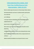CRCR EXAM MULTIPLE CHOICE&comma; CRCR  Exam Prep&comma; Certified Revenue Cycle  Representative - CRCR&semi; Q&rsquo;s & A&rsquo;s  