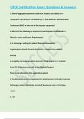 CRCR Certification Exam&semi; Questions & Answers 