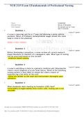 NUR 2115 Exam 1&vert;Fundamentals of Professional Nursing &vert;Verified document to secure better grade&vert;latest 2020&vert;Rasmussen college
