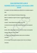CSLB CONTRACTOR'S LAW & BUSINESS EXAM Questions and Answers 100&percnt;  Solved