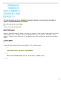 philosophy milestone 100&percnt; CORRECT ANSWERS AID GRADE &OpenCurlyQuote;A&rsquo;