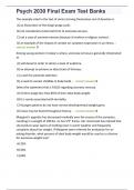 Psych 2030 Final Exam Test Banks graded A&plus;
