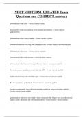 MICP MIDTERM UPDATED Exam  Questions and CORRECT Answers