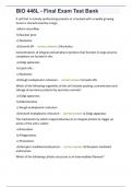 BIO 446L - Final Exam Test Bank&lpar;250&plus; questions and correct answers&rpar;