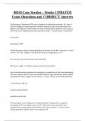 HESI Case Studies &ndash; Stroke UPDATED  Exam Questions and CORRECT Answers