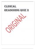 Exam &lpar;elaborations&rpar; Clinical reasoning