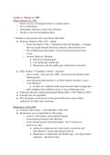Early Modern History Class/Lectures Notes - The European World 