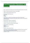 Paint Examination Questions and Answers 