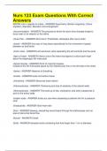 Nurs 123 Exam Questions With Correct Answers