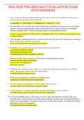 NSG 6006 PRE-SPECIALTY EVALUATION EXAM WITH ANSWERS &lpar;RATED A&plus;&rpar;