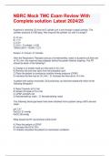 NBRC Mock TMC Exam Review With Complete solution Latest 2024&sol;25