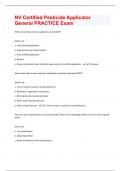 NV Certified Pesticide Applicator General PRACTICE Exam Questions and Answers well Explained Latest 2024&sol;2025 Update 100&percnt; Correct&period;