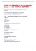 ABSA&colon; 4th Class Part B -Comprehensive Exam 4 &vert; 100&percnt; VERIFIED CORRECT
