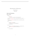 College aantekeningen Representation and Interaction (SOW-BKI329) 