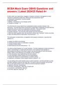 BCBA Mock Exam OBHS Questions and answers &vert; Latest 2024&sol;25 Rated A&plus;