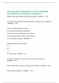 GENERAL PEST CONTROL &num;4 ACTUAL VERIFIED QUESTIONS AND ANSWERS &vert; GRADED A&plus;