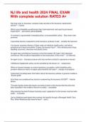 NJ life and health 2024 FINAL EXAM With complete solution RATED A&plus;