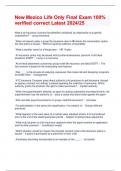 New Mexico Life Only Final Exam 100&percnt; verified correct Latest 2024&sol;25