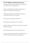 PC 707 Module 1 questions and answers 