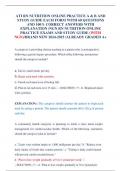 ATI RN NUTRITION ONLINE PRACTICE A & B AND STUDY GUIDE EACH FORM WITH 60 QUESTIONS AND 100&percnt; CORRECT ANSWERS WITH  EXPLANATION &sol;NGN RN NUTRITION ONLINE PRACTICE EXAMS AND STUDY GUIDE &lpar;WITH NGN&rpar;&sol;BRAND NEW 2024-2025 &sol;ALREADY GRADED A&plus; 
