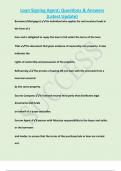 Loan Signing Agent&semi; Questions & Answers &lpar;Latest Update&rpar;  