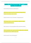 GNRS 576 Pharmacology Test 1 Latest  Update Graded A&plus;