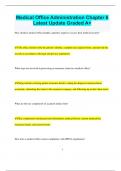 Medical Office Administration Chapter 6  Latest Update Graded A&plus;