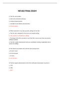 NR 602 &sol; NR602 FINAL EXAM&period; QUESTIONS AND ANSWERS&period;