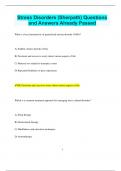 Stress Disorders &lpar;Sherpath&rpar; Questions  and Answers Already Passed