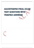 Exam &lpar;elaborations&rpar; AdjusterPRO