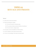 Classical Civilisation: Greek Religion- Topic 5, Rituals and Priests 
