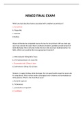 NR 602 &sol; NR602 FINAL EXAM STUDY GUIDE&period; QUESTIONS WITH 100&percnt; CORRECT ANSWERS