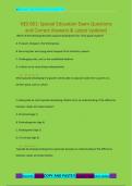 NES 601&colon; Special Education Exam Questions  and Correct Answers & Latest Updated