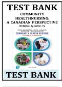 Testbank Community Health Nursing A Canadian Perspective 5th Edition Stamler Newest