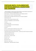 Portage Math 110 Elementary Statistics &lpar;Module 2&rpar;