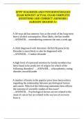 EPPP DIAGNOSIS AND PSYCHOPATHOLOGY EXAM NEWEST ACTUAL EXAM COMPLETE QUESTIONS AND CORRECT ANSWERS &vert;ALREADY GRADED A&plus;