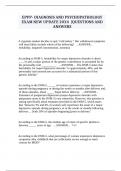 EPPP- DIAGNOSIS AND PSYCHOPATHOLOGY EXAM NEW UPDATE 2024  &vert;QUESTIONS AND ANSWERS