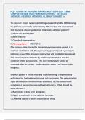 POST OPERATIVE NURSING MANAGEMENT 2024 -2025 EXAM  &vert;COMPLETE EXAM QUESTIONS AND CORRECT DETAILED  ANSWERS &lpar;VERIFIED ANSWERS&rpar; ALREADY GRADED A&plus;&period;