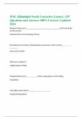 WSC &lpar;Hindsight Needs Corrective Lenses&rpar; &vert; 157 Questions and Answers 100&percnt; Correct &vert; Updated 2024