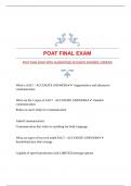POAT FINAL EXAM WITH GUARANTEED ACCURATE ANSWERS &vert;VERIFIED