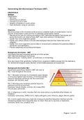 Summary Safe Microbiological Techniques
