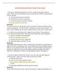 HESI RN PEDIATRICS PRACTICE EXAM &lpar;Graded A&plus;&rpar; LATEST UPDATE