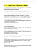 NURS MISC ATI Predictor Q&A Test&lpar;Download To Score An A&rpar;