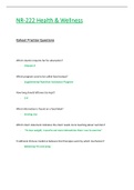 NR222 &sol; NR 222 Kahoot Practice Questions &lpar;Latest 2021&rpar;&colon; Health & Wellness -  Chamberlain